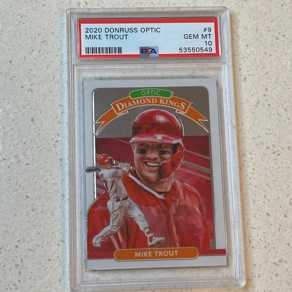 2020 Donruss Optic MLB Baseball #9 Mike Trout Diamond Kings PSA 10 - Picture 1 of 2